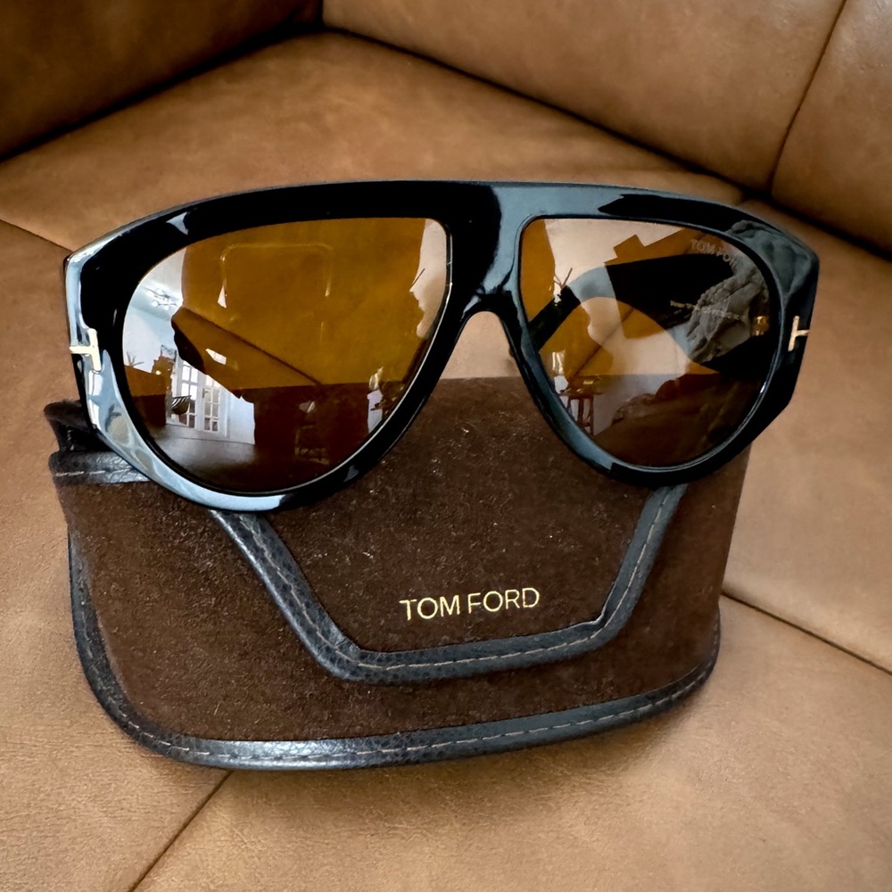 Tom Ford Bronson Black Frame Brown Lens Sunglasses